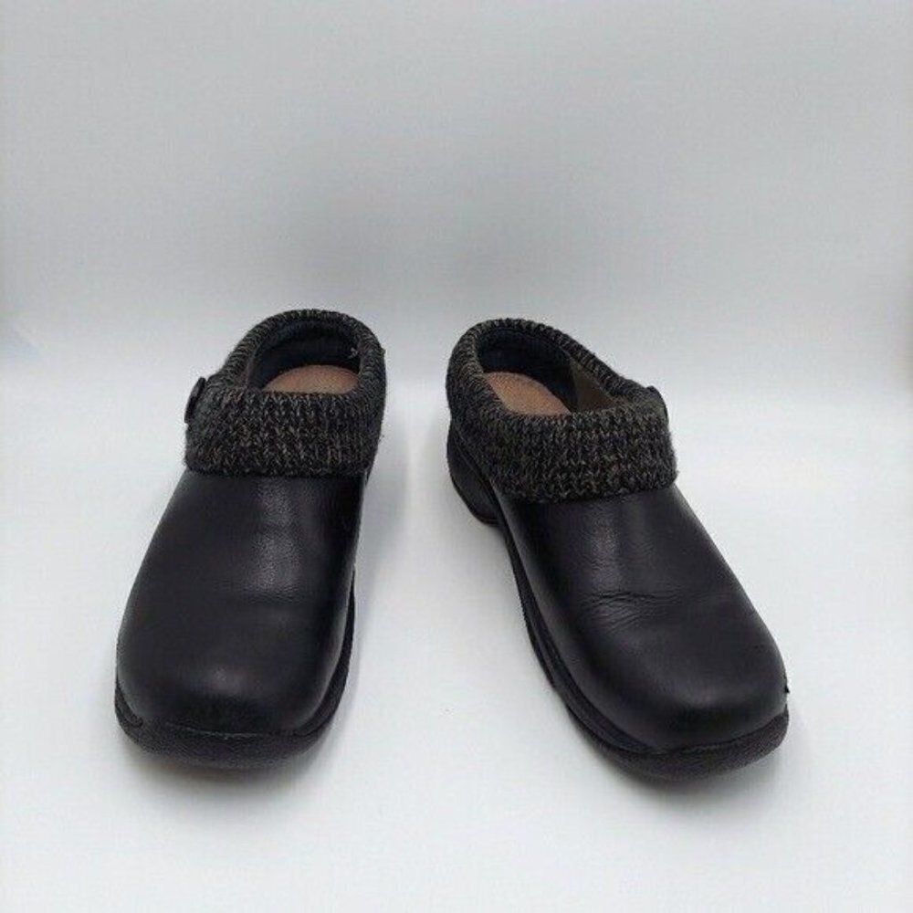 DANSKO kenzie womens Black leather clogs Sz 9.5